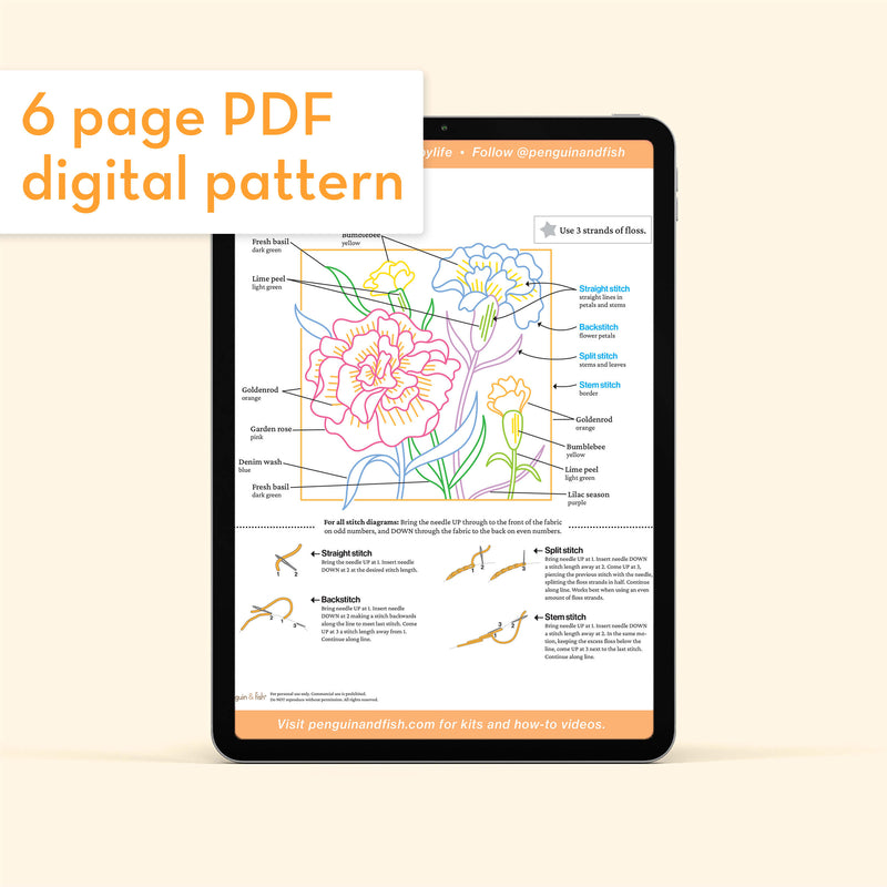 January Carnation - PDF pattern