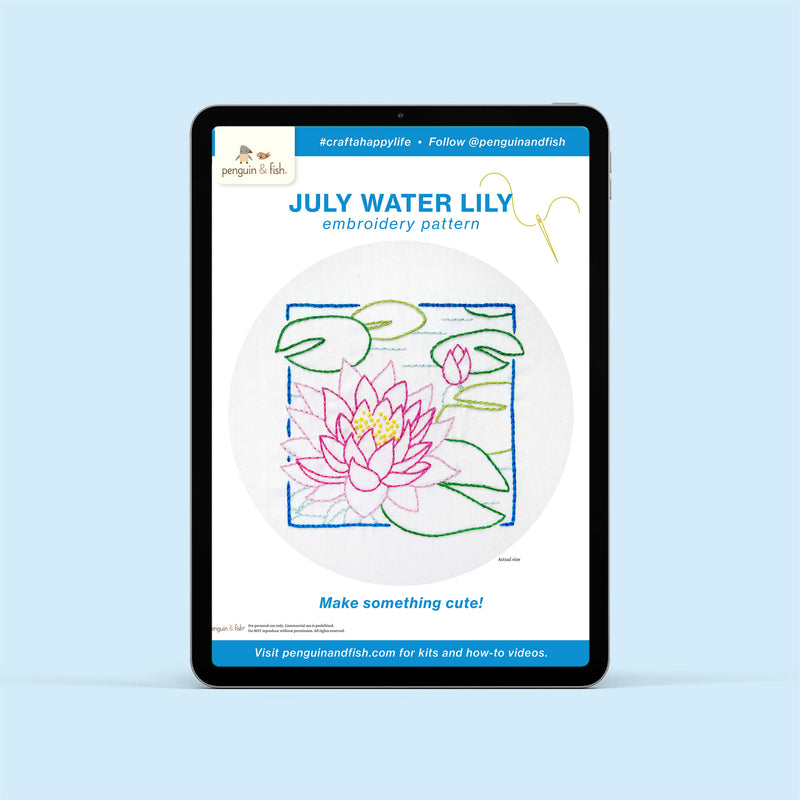 July Water Lily - PDF pattern