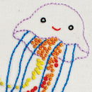 Jj Jellyfish embroidery pattern - iron-on