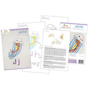Jj Jellyfish embroidery pattern - iron-on