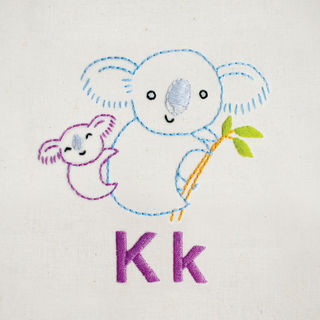 Kk Koala embroidery pattern - iron-on