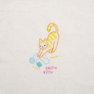 Knitty Kitty embroidery pattern - PDF