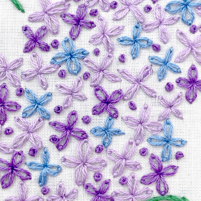 Lilac embroidery kit