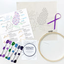 Lilac embroidery kit
