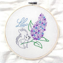 Lilac embroidery kit