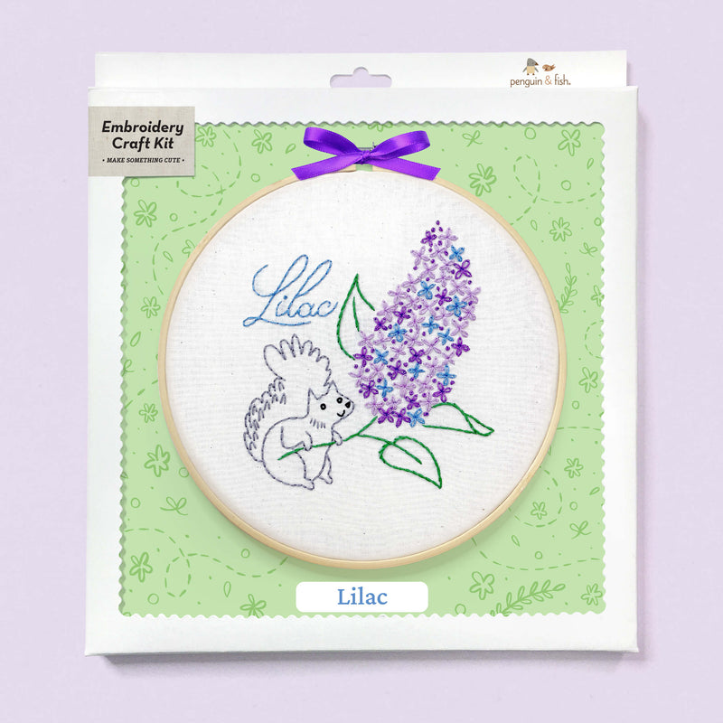 Lilac embroidery kit