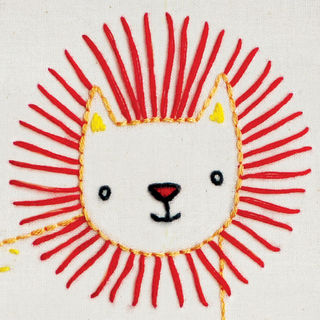 Ll Lion embroidery pattern - iron-on