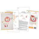Ll Lion embroidery pattern - iron-on