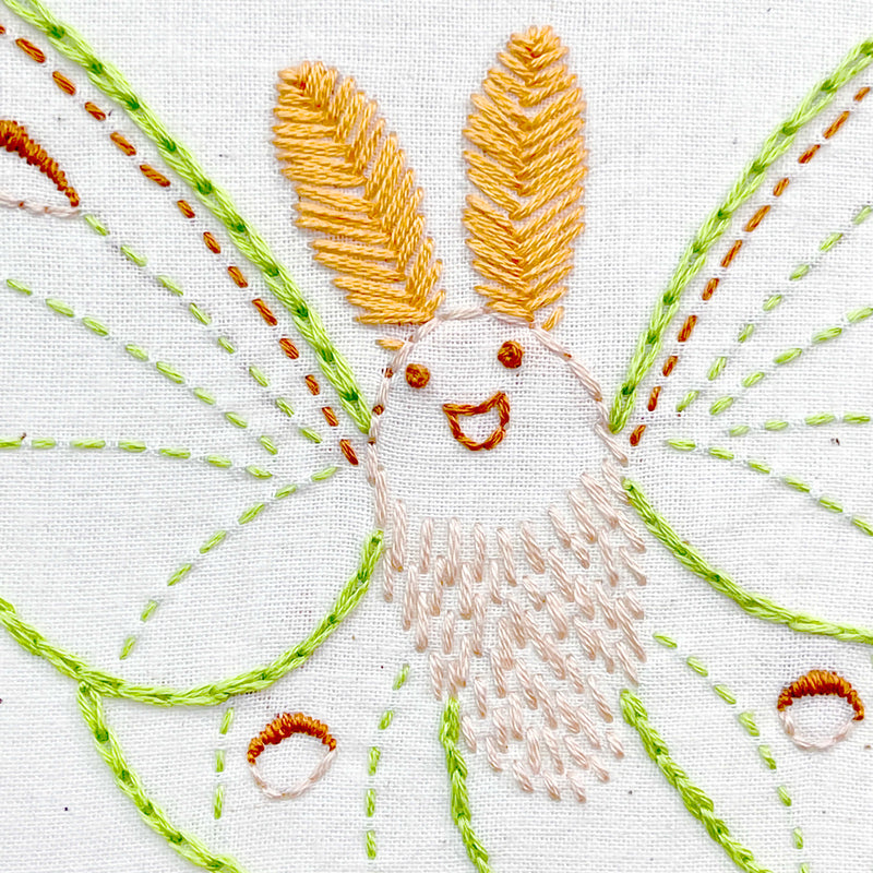 Luna Moth embroidery kit
