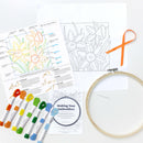 March Daffodil embroidery kit