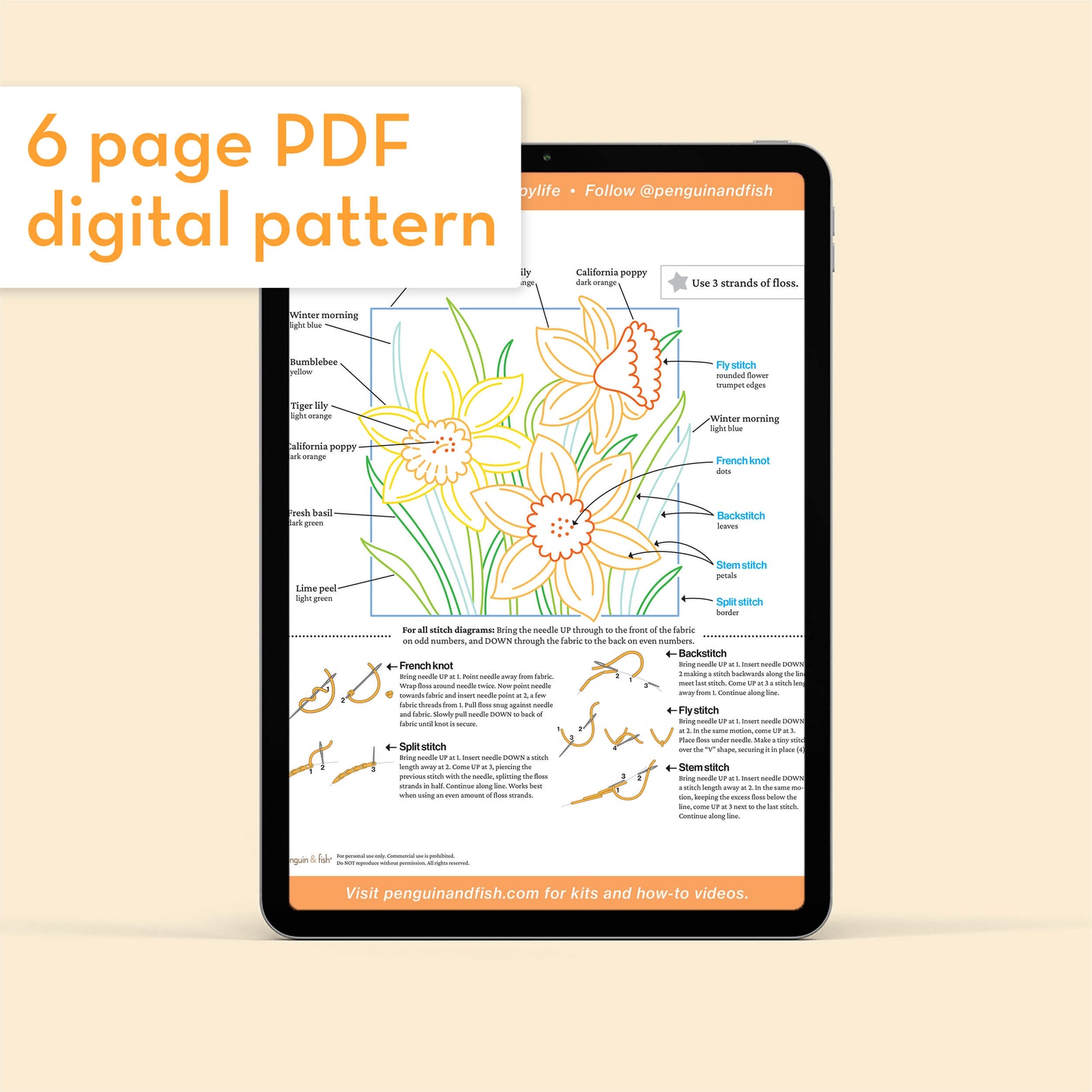 March Daffodil - PDF pattern