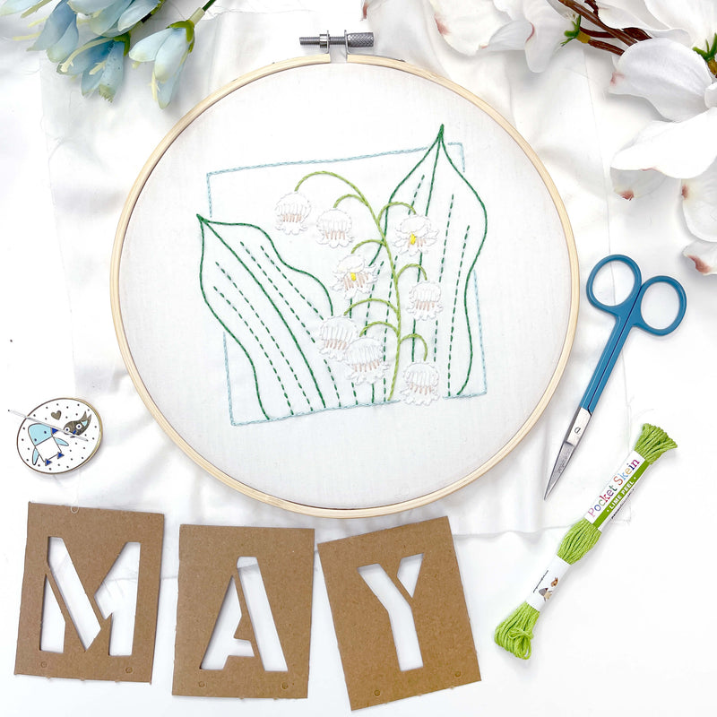 May Lily of the Valley embroidery kit