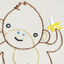 Mm Monkey embroidery pattern - iron-on