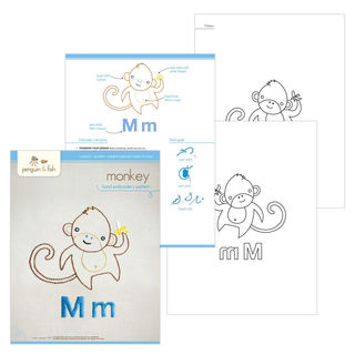 Mm Monkey embroidery pattern - PDF