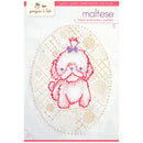 Maltese Puppy embroidery pattern - iron-on