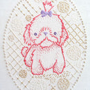 Maltese Puppy embroidery pattern - iron-on