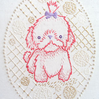 Maltese Puppy embroidery pattern - iron-on