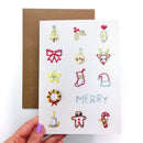 Merry icons greeting card