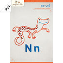 Nn Newt embroidery pattern - PDF