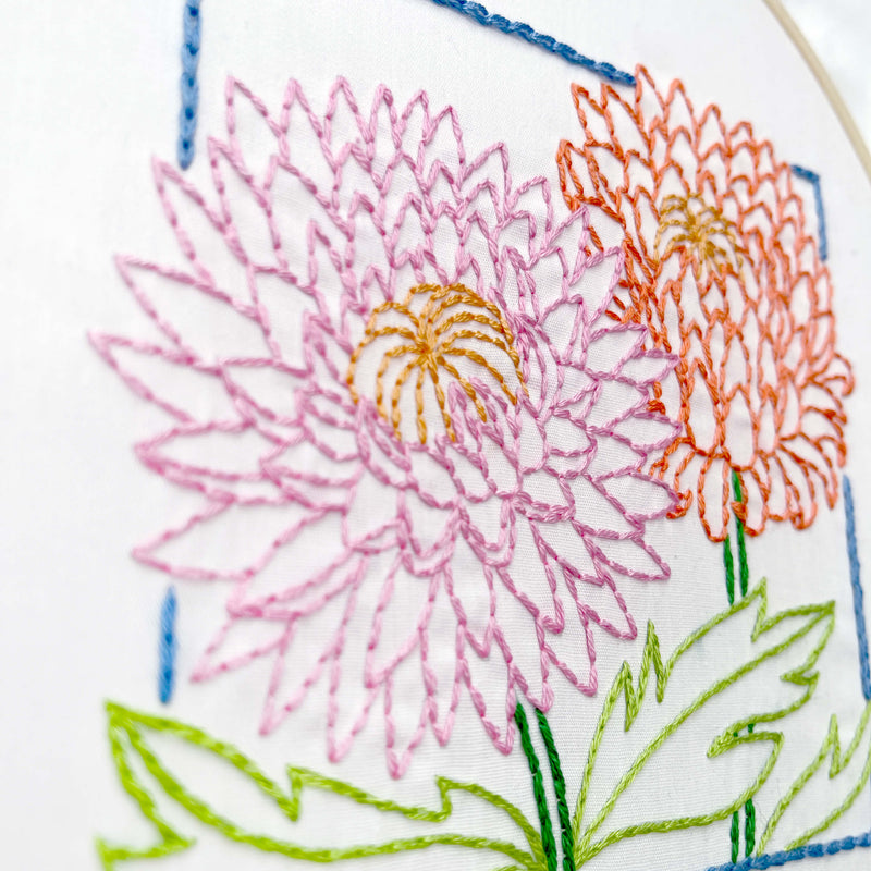 November Chrysanthemum embroidery kit