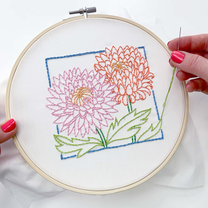 November Chrysanthemum embroidery kit