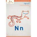 Nn Newt embroidery pattern - iron-on