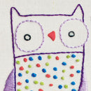Oo Owl embroidery pattern - iron-on