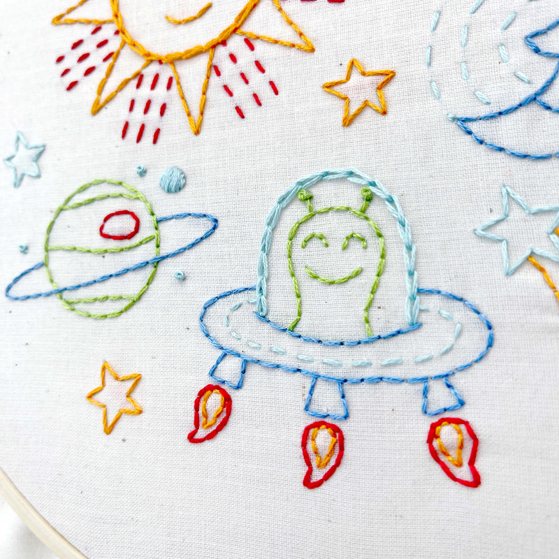 Outer Space embroidery kit