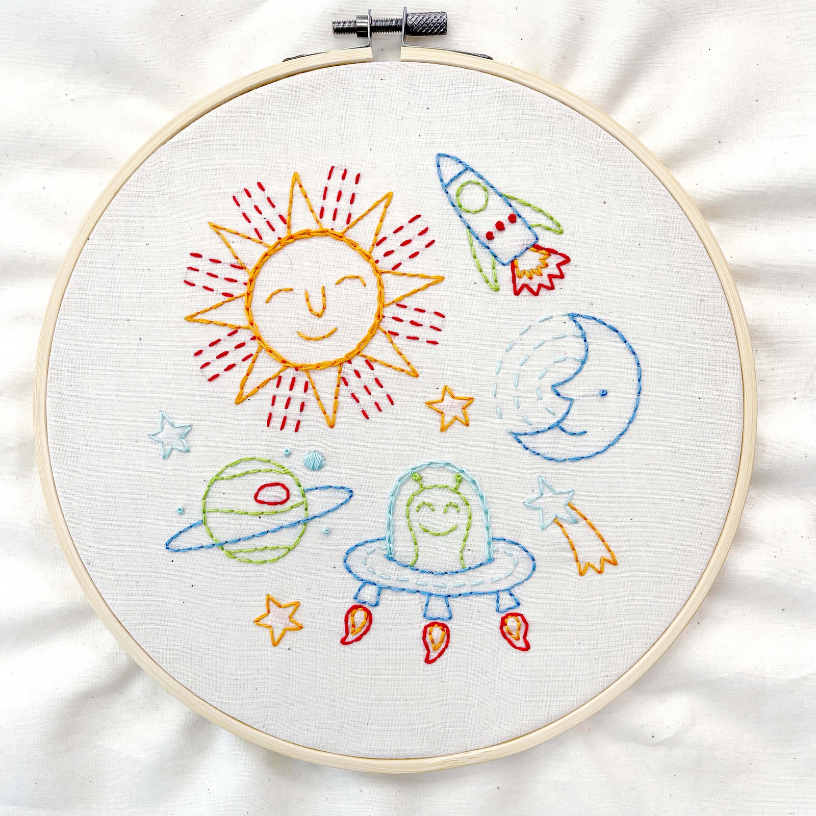 Outer Space embroidery kit