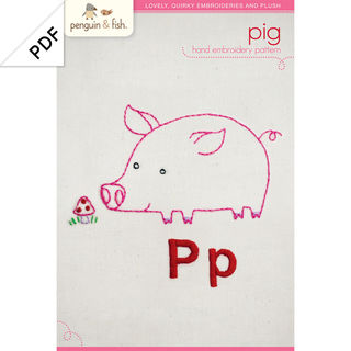 Pp Pig embroidery pattern - PDF