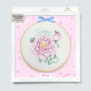 Peony embroidery kit