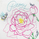 Peony embroidery kit