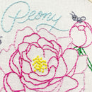 Peony embroidery kit