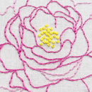 Peony embroidery kit