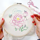Peony embroidery kit