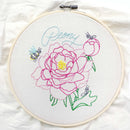 Peony embroidery kit