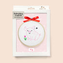 Pig embroidery kit