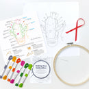 Pincushion Cactus embroidery kit