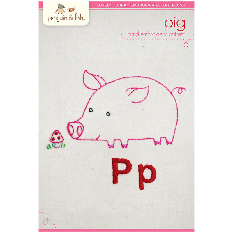 Pp Pig embroidery pattern - iron-on