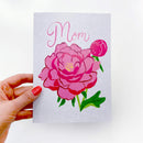 Peony "Mom" greeting card