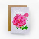 Peony greeting card