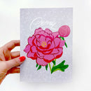 Peony greeting card