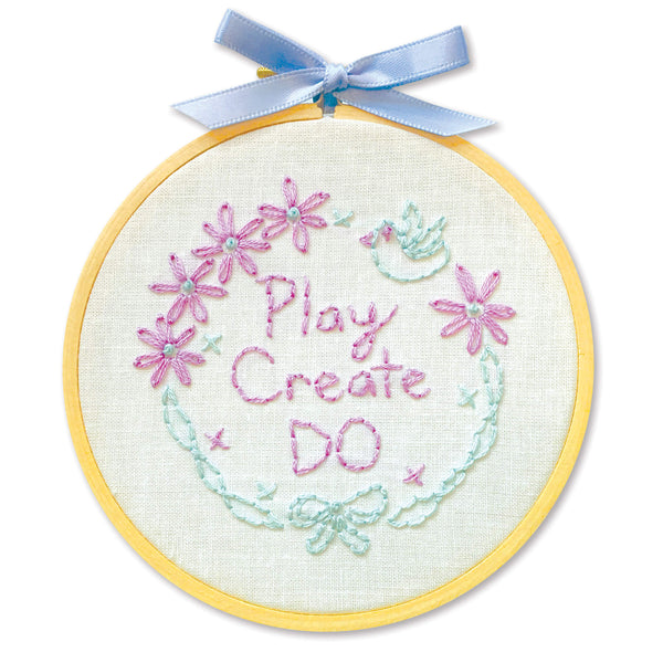 Play Create Do flower embroidery kit