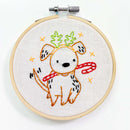 Christmas Puppy embroidery kit