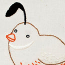 Qq Quail embroidery pattern - iron-on