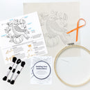 Raven embroidery kit