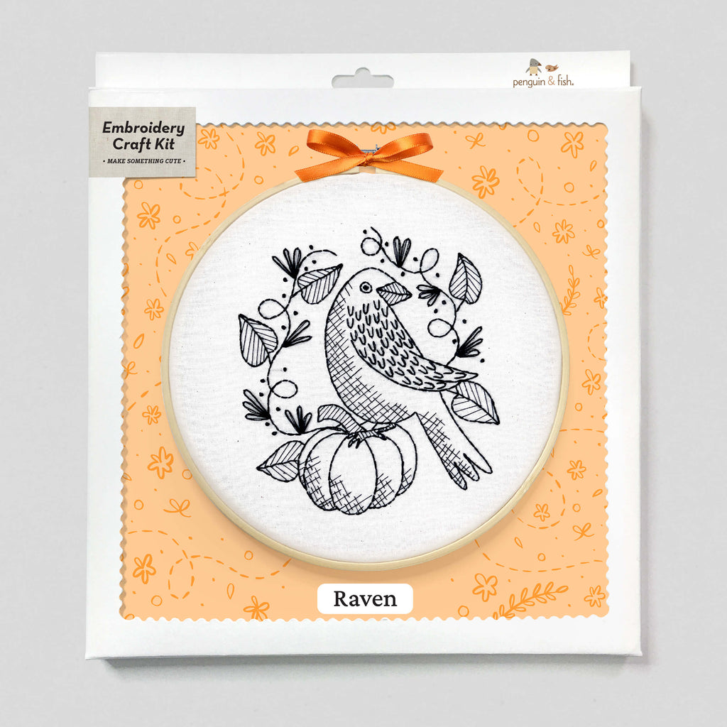 Raven Kit Raven embroidery kit