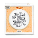 Raven embroidery kit