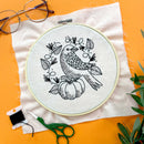 Raven embroidery kit