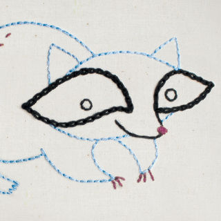 Rr Raccoon embroidery pattern - iron-on